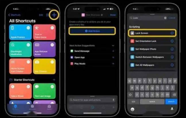 鹿寨苹果14锁屏维修店分享iPhone14升级iOS16.4后如何创建锁屏快捷方式 