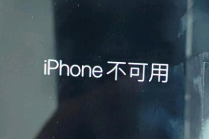 鹿寨苹果服务网点分享锁屏界面显示“iPhone 不可用”如何解决 