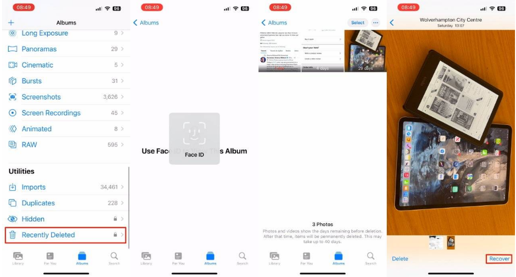 鹿寨苹果14维修分享 iPhone14 上恢复已删除的照片 